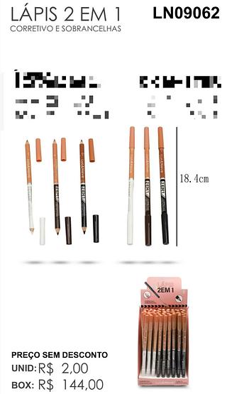 LUANEVE LAPIS 2 EM 1 -72PCS/2.00