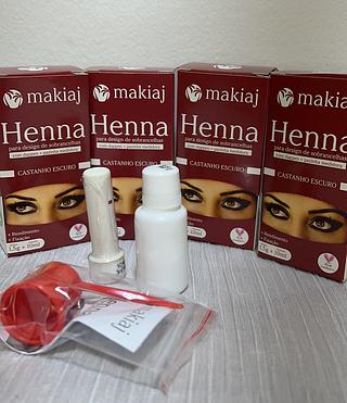 HENNA 100% NATURAIS MAKIAJ-ESCURO
