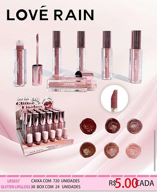 LOVE RAIN LIP GLOSS-24PCS/5.00