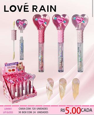 LOVE RAIN LIP GLOSS-24PCS/5.00