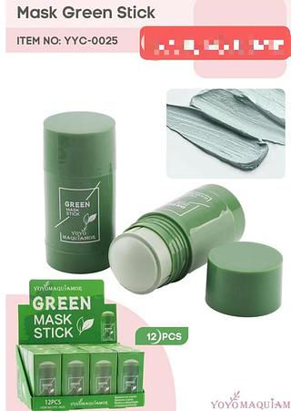 yoyo maquiamor mascara facial-green stick-12pcs/5.50