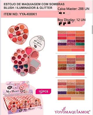 YOYO MAQUIAMOR ESTOJO DE MAQUIAGEM-12PCS/11.00