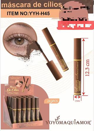 yoyo maquiamor-mascara de cilios cor marrom-24pcs/5.00