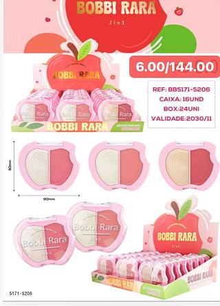 bobbi rara BLUSH+ILUMINADOR-24pcs/5.00