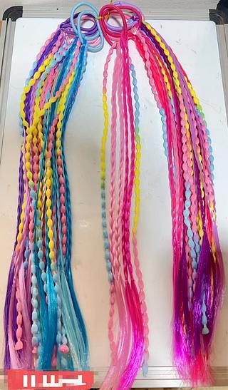 TRANCADO DE CAVALO COLORIDO COM ELASTI-12PCS/1.83