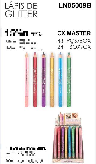 LUA NEVE LAPIS DE GLITTER-48PCS/3.33