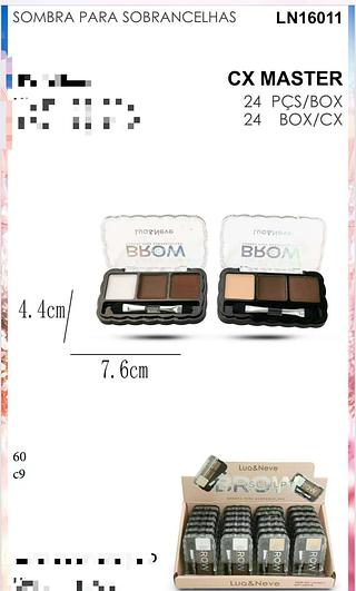 LUA NEVE SOMBRA PARA SOBRANCELHA-24PCS/4.50