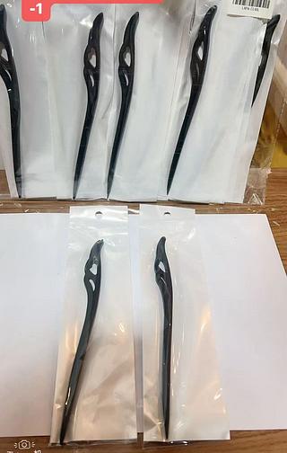 PALITOS DE MATEIRA PARA CABELO-24PCS/2.75