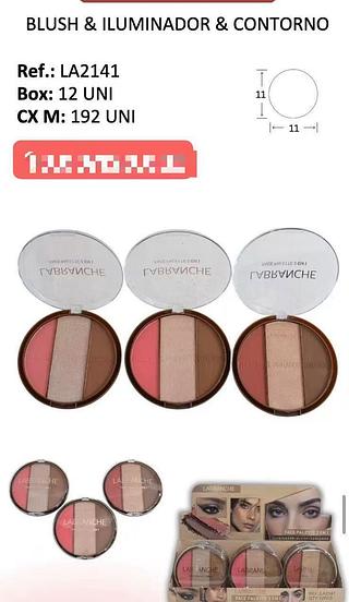 LABRANCHE BLUSH E ILUMINADOR E CONTORNO-12PCS/10.00