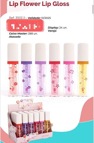 VIVAI LIP FLOWER LIP GLOSS-24PCS/3.50
