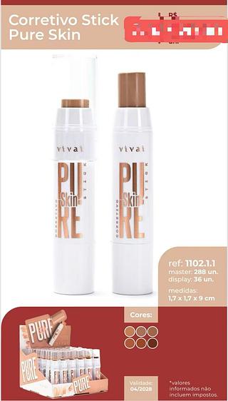 vivai corretivo stick pure skin-36pcs/3.33