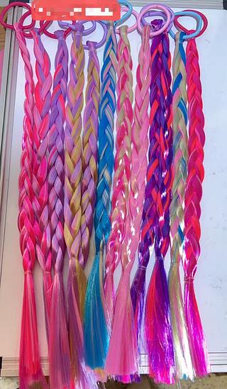 TRANCADO DE CAVALO COLORIDO COM ELASTI-12PCS/1.83