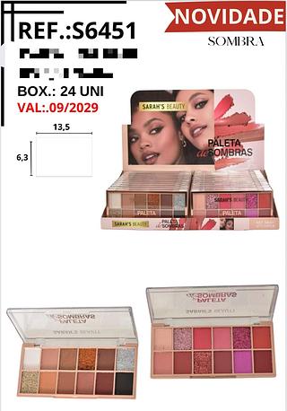SARAHS PALETA DE SOMBRA-24PCS/7.00