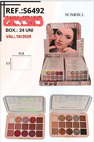 SARAHS PALETA DE SOMBRAS-24PCS/8.00