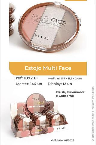 VIVAI ESTOJO MULTI FACE-12PCS/9.50