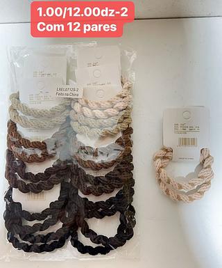ELASTICO GROSSO PRA CABELO COM 12PARES-/1.00