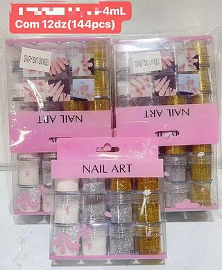 GLITTER NAIL ART 4ML-12CAXINHAS(COM 12PCS0/8.75