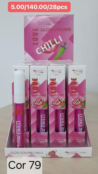 MAXLOVE GLOSS LIP VOLUMOSO CHILLI-28PCS/5.00