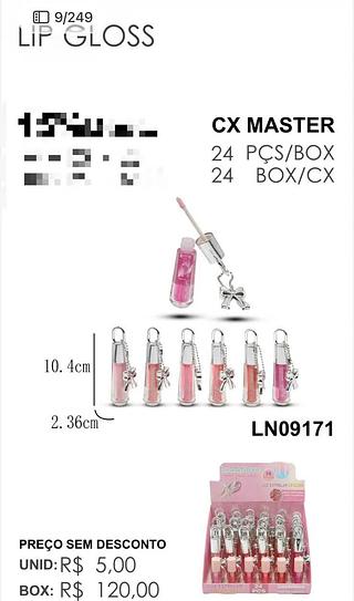 LUANEVE LIP GLOSS-24PCS/5.00