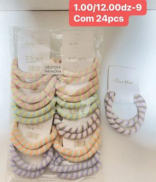 ELASTICO GROSSO PRA CABELO COM 12PARES-/1.00