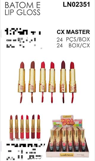 LUANEVE BATOM E GLOSS-24PCS/4.00