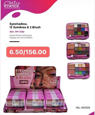 MISSFRACE PALETA DE SOMBRA-24PCS/6.50