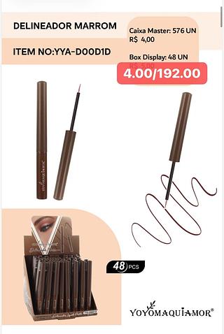 YOYO DELINEADOR COR MARROM-48PCS/4.00