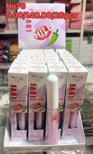 MAXLOVE GLOSS LIP VOLUMOSO CHILLI-28PCS/5.00