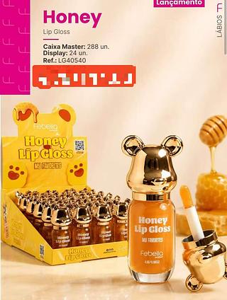 FEBELLA LIP GLOSS HONEY-24PCS/4.75