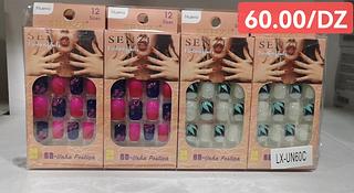 unha postiça ADULTO COM AUTOCOLANTE -12CAXINHA COM 24PCS/4.50