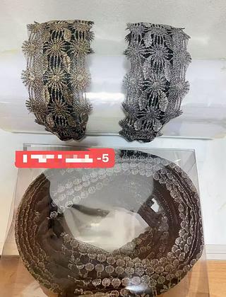 TIARA DE MALHA DE RENDA-12PCS/3.75
