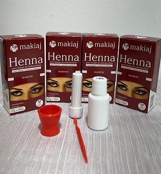HENNA 100% NATURAIS MAKIAJ - MARROM