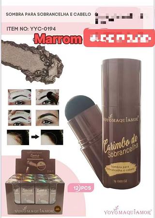 yoyo maquiamor- sombra para sobrancelha e cabelo -12/6.00pcs