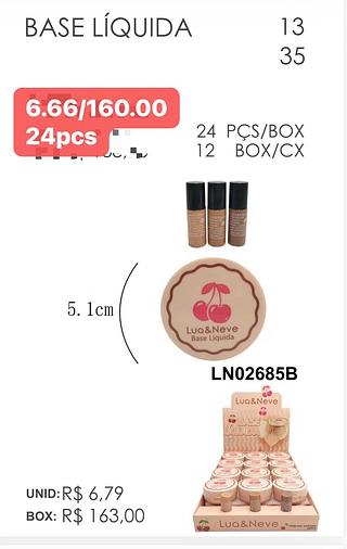 LUANEVE BASE LIQUIDO-24PCS/6.66