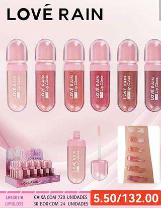 LOVE RAIN LIP GLOSS-/24PCS/5.50