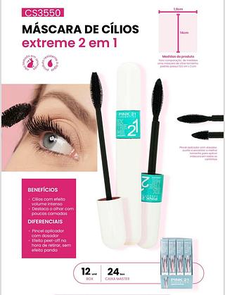 PINK 21 MASCARA PARA CILIOS-24PCS/6.66