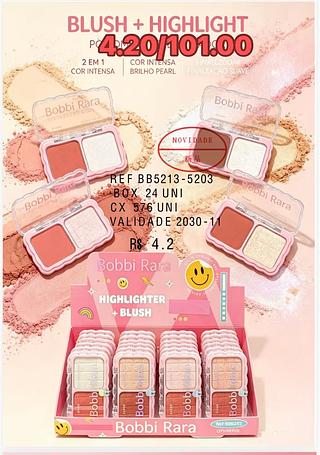 BOBBIRARA BLUSH E ILUMINADOR-24PCS/4.20