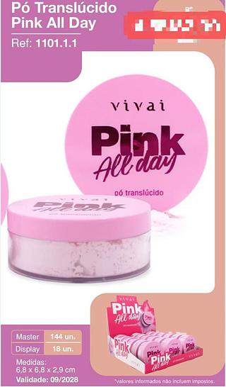 VIVAI PO TRANSLUCIDO PINK-18PCS/4.55