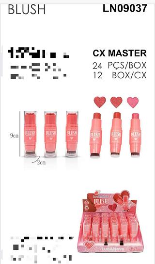 LUA NEVE BLUSH LIQUIDO COM PINCEL-24PCS/6.50