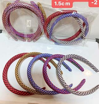 TIARA TECIDO 1.5CM-12PCS/2.50