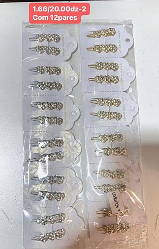 PRESILHA ESTRAS COM 12PARES-1.83/PAR