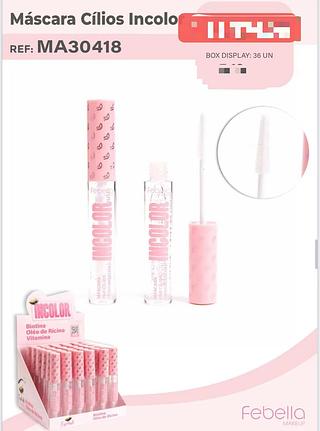 FEBELLA MASCARA CILIOS INCOLOR-36PCS/4.83