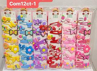 KIT 12PCS PRESILHAS DE CABELO FOFAS INF-12CT/4.50