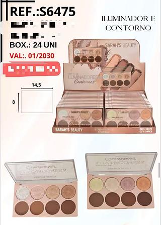 SARAHS ILUMINADOR E CONTORNO-24PCS/9.00