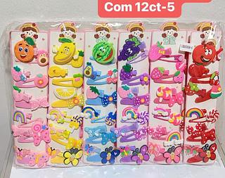 KIT 12PCS PRESILHAS DE CABELO FOFAS INF-12CT/4.50