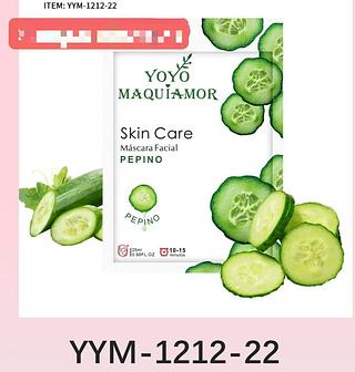 YOYO MASCARA FACIAL PEPINO-20PCS/2.80