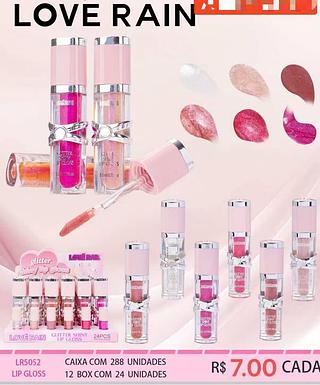 LOVE RAIN LIP GLOSS-/24PCS-7.00