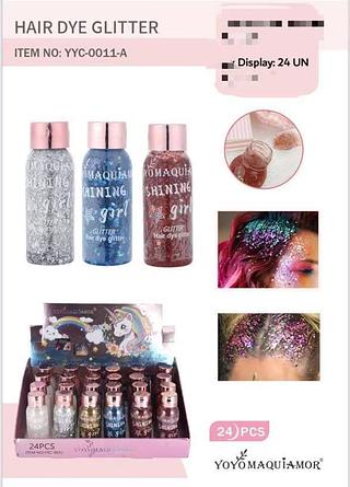YOYO HAIR DYE GLITTER-24PCS/5.00