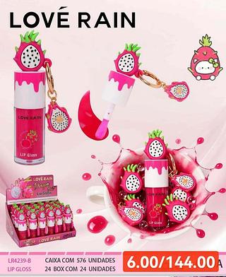 LOVE RAIN LIP GLOSS-24PCS/6.00