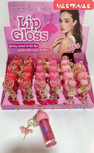 MUXI LUMINA LIP GLOSS- COM CHAVEIRO-24PCS/6.50